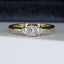18ct-Gold-Diamond-Trilogy-Three-Stone-Ring-vintage-secondhand-pre-owned-jewellery-Emerald-Cut-Front