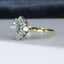18ct Gold Aquamarine & Diamond Ring, Aquamarine 0.50ct Size UK M US 6.25 EUR 52.5 Vintage Secondhand Pre-Owned Side 2