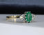 18ct Gold Emerald & Diamond Ring Emerald 0.65ct Size UK P US 7.75 EUR 57 Vintage Secondhand Pre-Owned Side 1