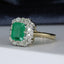 18ct Gold Emerald & Diamond Ring Emerald 1.40ct Vintage Size UK J US 4.75 EUR 49 Vintage Secondhand Pre-Owned Side 2