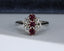 18ct Gold Ruby & Diamond Ring Size UK K US 5.25 EUR 50 Vintage Secondhand Pre-Owned Front