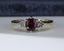 18ct Gold Ruby & Diamond Ring Size UK M US 6.25 EUR 52.5 Vintage Secondhand Pre-Owned Front