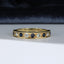 18ct Gold Sapphire & Diamond Ring Eternity Wedding Size UK M US 6.25 EUR 52.5 Vintage Secondhand Pre-Owned Front