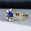 18ct Gold Sapphire & Diamond Ring Size UK L US 5.75 EUR 51 Vintage Secondhand Pre-Owned Side 2