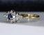 18ct Gold Sapphire & Diamond Ring Size UK N US 6.75 EUR 54 Vintage Secondhand Pre-Owned Side 2
