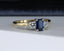 18ct Gold Sapphire & Diamond Ring Size UK Q US 8 EUR 57.5 Vintage Secondhand Pre-Owned Side 1