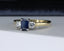 18ct Gold Sapphire & Diamond Ring Size UK Q US 8 EUR 57.5 Vintage Secondhand Pre-Owned Side 2
