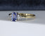 18ct Gold Tanzanite and Diamond Ring UK O US 7.25 EUR 55 Vintage Secondhand Pre-Owned Side 3