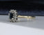 9ct Yellow Gold Sapphire & Diamond Ring Size UK O US 7.25 EUR 55 Vintage Secondhand Pre-Owned Side 2