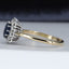 18ct Gold Sapphire & Diamond Ring Oval Sapphire 0.75ct Size UK R US 8.5 EUR 59