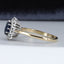 18ct Gold Sapphire & Diamond Ring Oval Sapphire 0.75ct Size UK R US 8.5 EUR 59