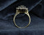 18ct Gold Diamond Ring,0.40ct Cluster Rose Cut Old European Cut Size UK M 1/2 US 6.5 EUR 53 Vintage Secondhand Pre-Owned Profile