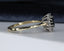 9ct Yellow Gold Sapphire & Diamond Ring Size UK O US 7.25 EUR 55 Vintage Secondhand Pre-Owned Side 4