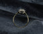 9ct Yellow Gold Sapphire & Diamond Ring Size UK O US 7.25 EUR 55 Vintage Secondhand Pre-Owned Profile