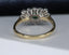 18ct Gold Emerald & Diamond Ring 0.72ct Size UK Q US 8 EUR 57 Vintage Secondhand Pre-Owned Back