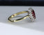 18ct Gold Ruby & Diamond Ring 1.00ct Pear Cut Size UK O US 7.25 EUR 55 Vintage Secondhand Pre-Owned Side 4