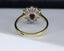 18ct Gold Ruby & Diamond Ring 1.00ct Pear Cut Size UK O US 7.25 EUR 55 Vintage Secondhand Pre-Owned Back