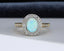 18ct Gold Opal & Diamond Ring Size UK N US 6.75 EUR 54 Vintage Secondhand Pre-Owned Front