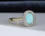18ct Gold Opal & Diamond Ring Size UK N US 6.75 EUR 54 Vintage Secondhand Pre-Owned Side 1