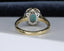 18ct Gold Opal & Diamond Ring Size UK N US 6.75 EUR 54 Vintage Secondhand Pre-Owned Back