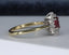 18ct Gold Ruby & Diamond Ring Size UK O 1/2 US 7.25 EUR 55.5 Vintage Secondhand Pre-Owned Side 4