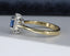18ct Gold Sapphire & Diamond Ring Size UK O US 7 EUR 55 Vintage Secondhand Pre-Owned Side 4