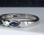 18ct White Gold Sapphire & Diamond Ring UK P US 7.75 EUR 56 Vintage Secondhand Pre-Owned Hallmark 1