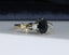9ct Yellow Gold Sapphire & Diamond Ring Size UK N US 6.75 EUR 54