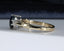 9ct Yellow Gold Sapphire & Diamond Ring Size UK N US 6.75 EUR 54