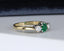 18ct Gold Emerald & Diamond Ring UK N 1/2 US 7.00 EUR 54.5 Vintage Secondhand Pre-Owned Hallmark