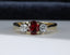 18ct Gold Ruby & Diamond Ring Size UK N US 6.75 EUR 54