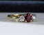 18ct Gold Ruby & Diamond Ring Size UK N US 6.75 EUR 54