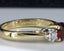 18ct Gold Ruby & Diamond Ring Size UK N US 6.75 EUR 54