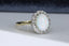 18ct Gold Opal & Diamond Ring, Size UK M US 6.25 EUR 52.5 Vintage Secondhand Pre-Owned Side 1