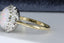 18ct Gold Opal & Diamond Ring, Size UK M US 6.25 EUR 52.5 Vintage Secondhand Pre-Owned Hallmark
