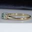 18ct Gold Emerald & Diamond Ring, Vintage, Oval Emerald 0.40ct, Eternity Trilogy, UK R US 8.5 EUR 59