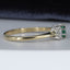 18ct Gold Emerald & Diamond Ring, Vintage, Oval Emerald 0.40ct, Eternity Trilogy, UK R US 8.5 EUR 59