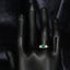 18ct Gold Emerald & Diamond Ring, Vintage, Oval Emerald 0.40ct, Eternity Trilogy, UK R US 8.5 EUR 59
