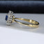 18ct Gold Sapphire & Diamond Ring Size UK L US 5.75 EUR 51 Vintage Secondhand Pre-Owned Side 3