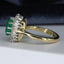 18ct Gold Emerald & Diamond Ring Emerald 1.40ct Vintage Size UK J US 4.75 EUR 49 Vintage Secondhand Pre-Owned Side 3