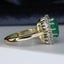18ct Gold Emerald & Diamond Ring Emerald 1.40ct Vintage Size UK J US 4.75 EUR 49 Vintage Secondhand Pre-Owned Side 4
