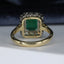 18ct Gold Emerald & Diamond Ring Emerald 1.40ct Vintage Size UK J US 4.75 EUR 49 Vintage Secondhand Pre-Owned Back