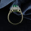 18ct Gold Emerald & Diamond Ring Emerald 1.40ct Vintage Size UK J US 4.75 EUR 49 Vintage Secondhand Pre-Owned Profile