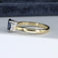 18ct Gold Sapphire & Diamond Trilogy Ring Size UK M US 6.25 EUR 52.5 Vintage Secondhand Pre-Owned Hallmark