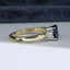 18ct Gold Sapphire & Diamond Trilogy Ring Size UK M US 6.25 EUR 52.5 Vintage Secondhand Pre-Owned Side 4