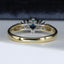 18ct Gold Sapphire & Diamond Ring Vintage 0.40ct Size UK K US 5.25 EUR 50 Vintage Secondhand Pre-Owned Back