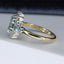 18ct Gold Aquamarine & Diamond Ring Oval Cut Aquamarine 1.00ct Size UK M US 6.25 EUR 52.5 Vintage Secondhand Pre-Owned Side 3