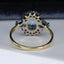 18ct Gold Aquamarine & Diamond Ring Oval Cut Aquamarine 1.00ct Size UK M US 6.25 EUR 52.5 Vintage Secondhand Pre-Owned Back