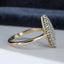 18ct Gold Diamond Navette Ring 0.41ct Size UK P US 7.75 EUR 56 Vintage Secondhand Pre-Owned Side 3