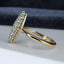 18ct Gold Diamond Navette Ring 0.41ct Size UK P US 7.75 EUR 56 Vintage Secondhand Pre-Owned Side 4